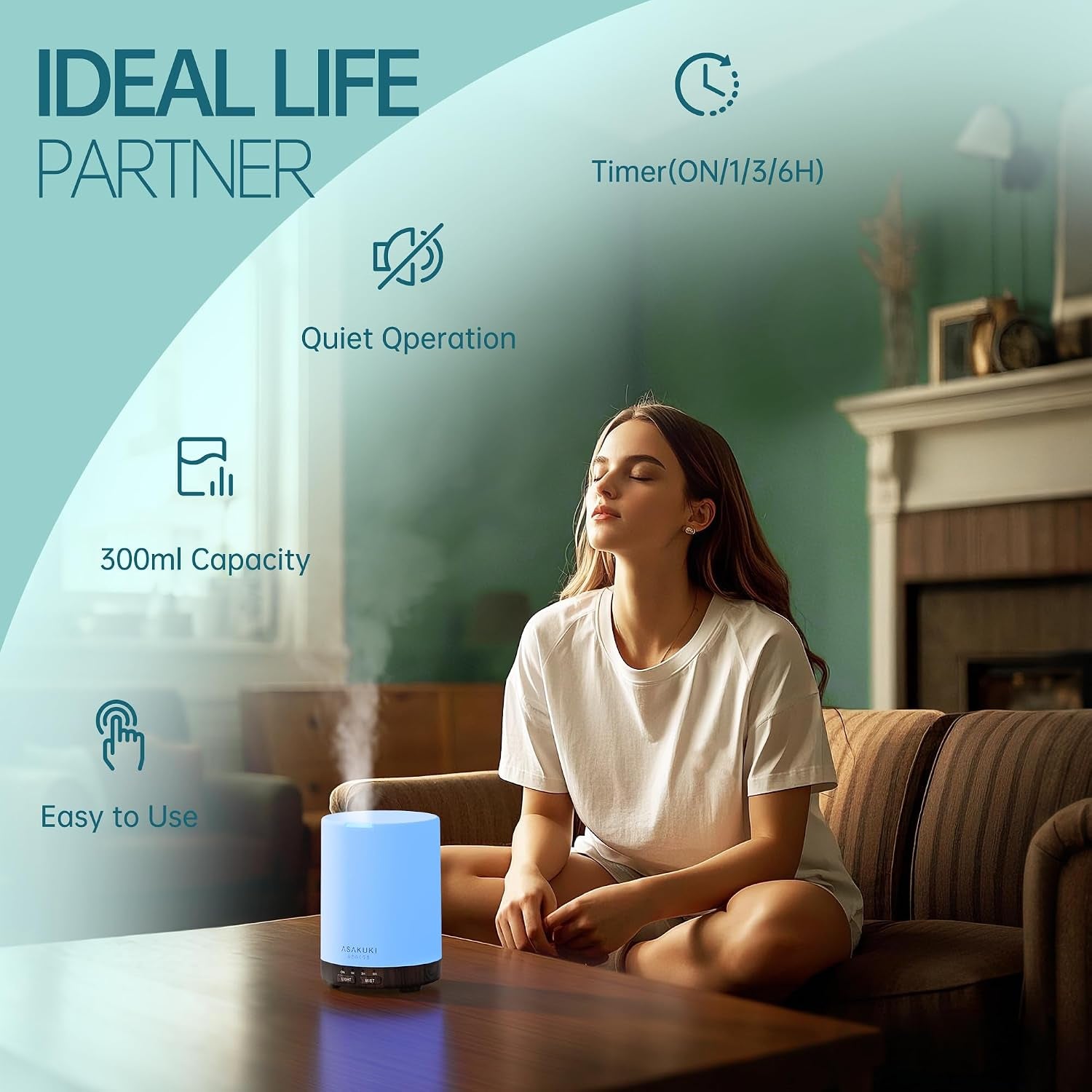 Essential Oil Diffuser for Home 300 Ml Humidifier