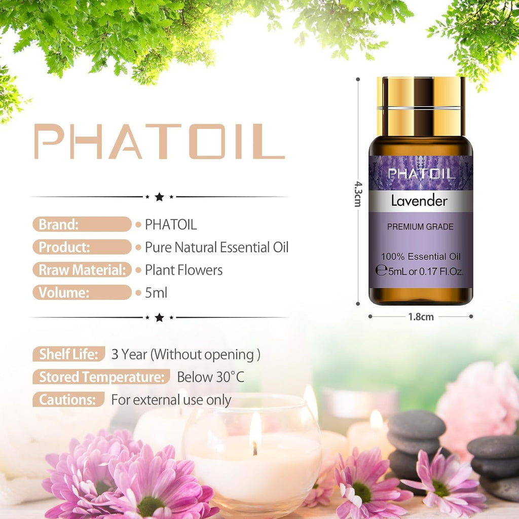 Essential Oil Gift Set for Diffuser, Skin Care, Massage, 15 X 5Ml